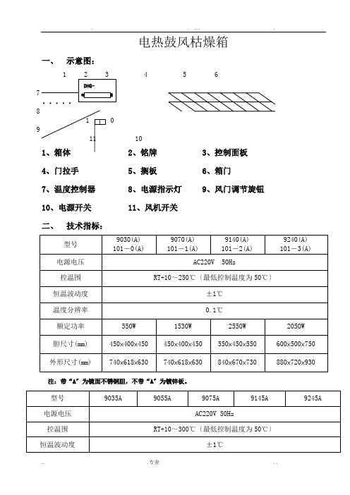 电热恒温鼓风干燥箱的使用说明与故障处理