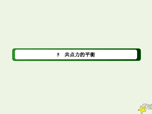 2020_2021学年新教材高中物理第三章相互作用__力5共点力的平衡课件新人教版必修第一册