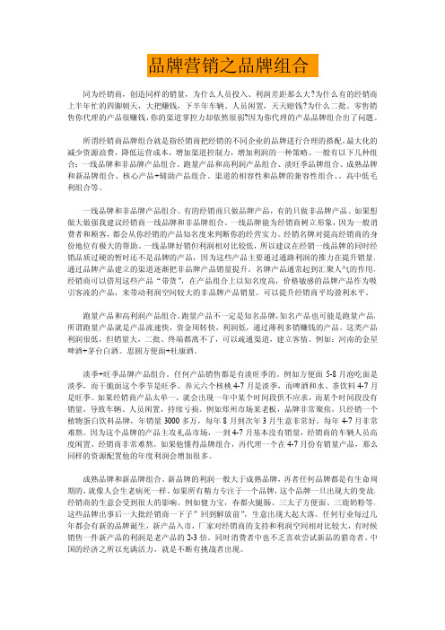 品牌营销之品牌组合pdf