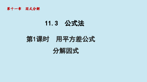 冀教版数学七年级下1.1用平方差公式分解因式课件