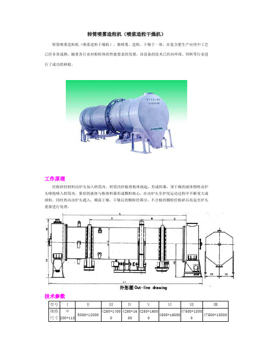 转筒喷雾造粒机(喷浆造粒干燥机)(DOC 3页)