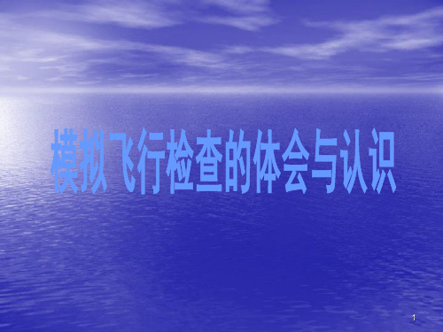 飞行检查体会ppt课件