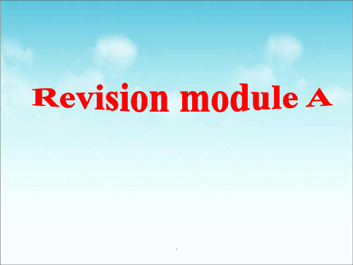 外研版八年级上册Revision-module-Appt课件