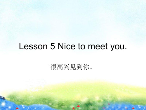 新概念英语第一册lesson5nice to meetyou