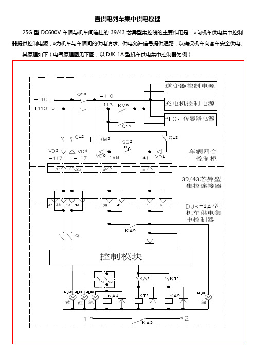 直供电列车集中供电原理及39转43芯线资料