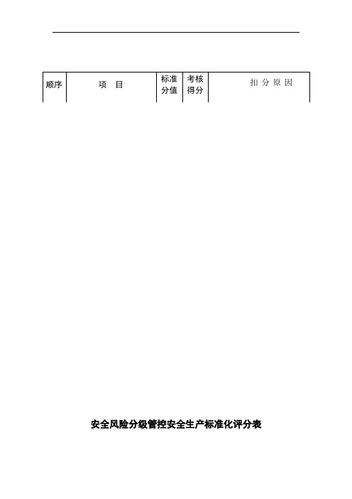 (最新2018)安全生产标准化评分表