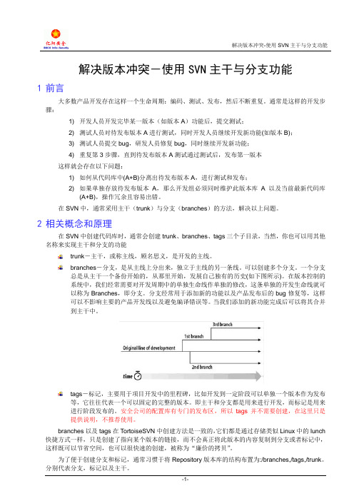 解决版本冲突问题的方法—分支与合并