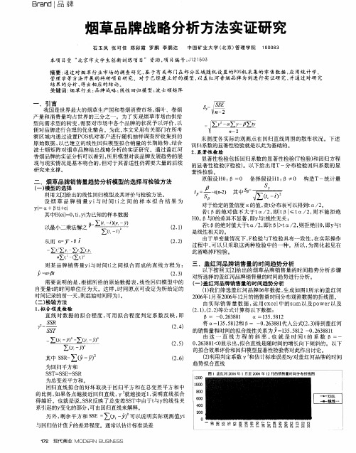 烟草品牌战略分析方法实证研究