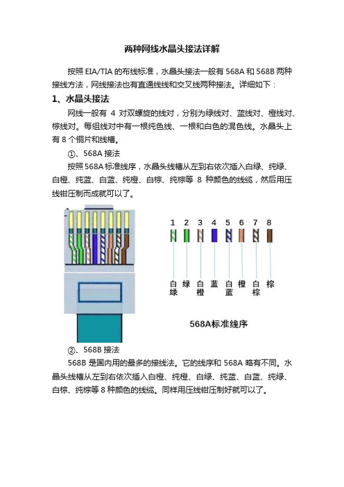 两种网线水晶头接法详解