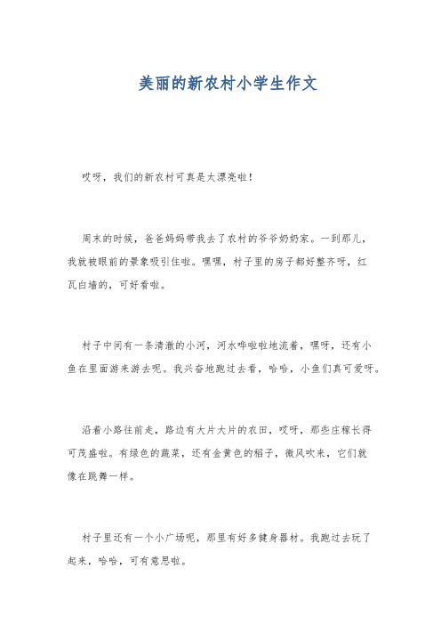 美丽的新农村小学生作文