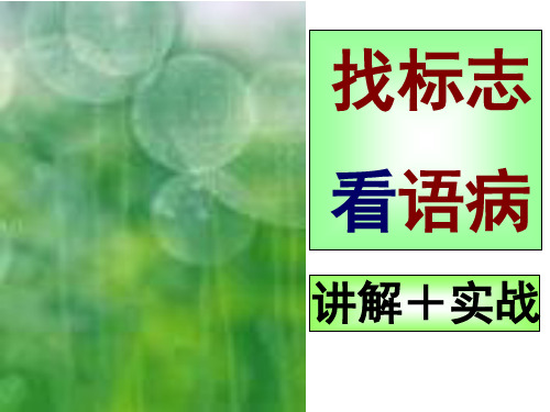 高考辨析并修改病句找标志看病句课件(42张)教学内容