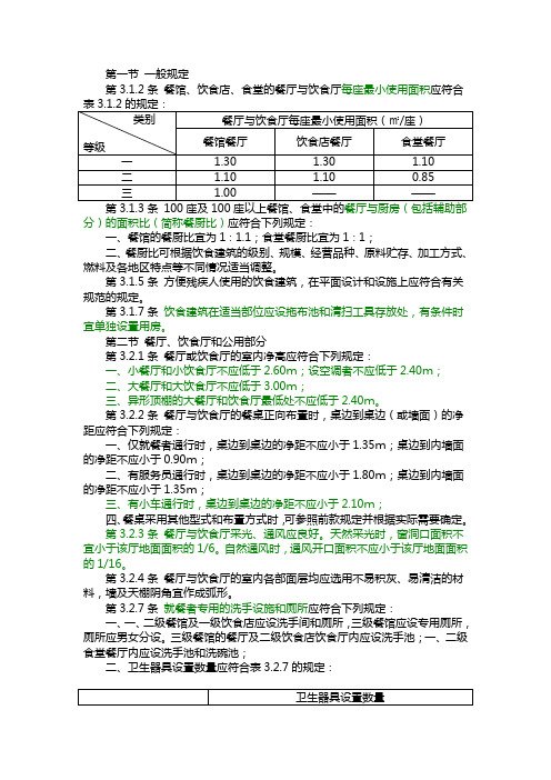 餐饮建筑设计规范