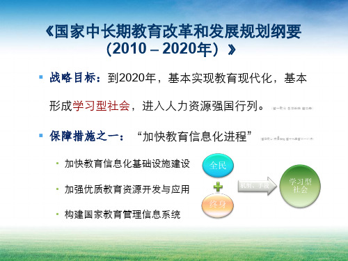 天津市基础教育信息技术学科MOOC的建设与应用三通两平台1.1 大势所趋