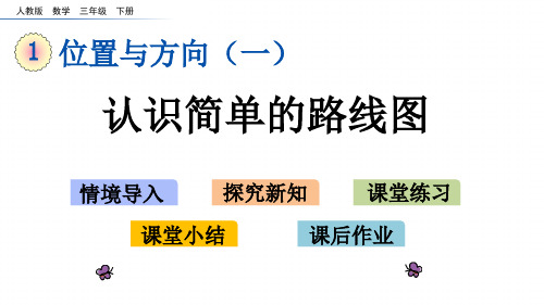 人教版数学三下课件--认识简单的路线图