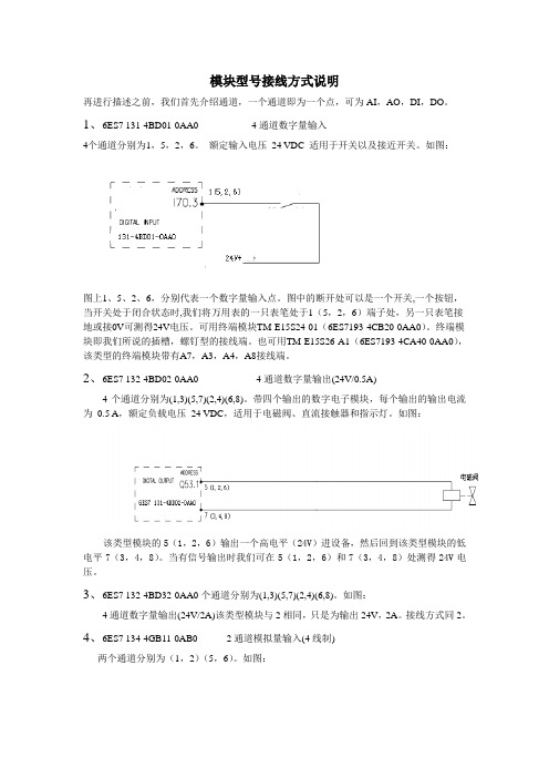 模块模块型号接线方式说明(SM)[1]