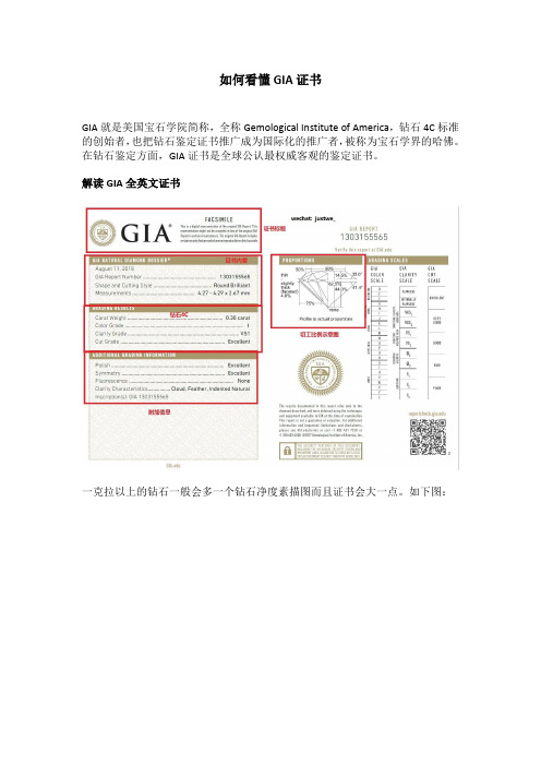 如何看懂GIA证书