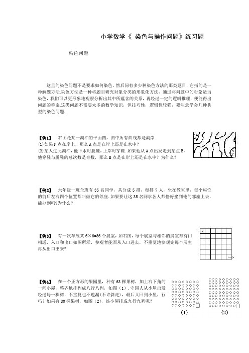 小学数学《 染色与操作问题》练习题