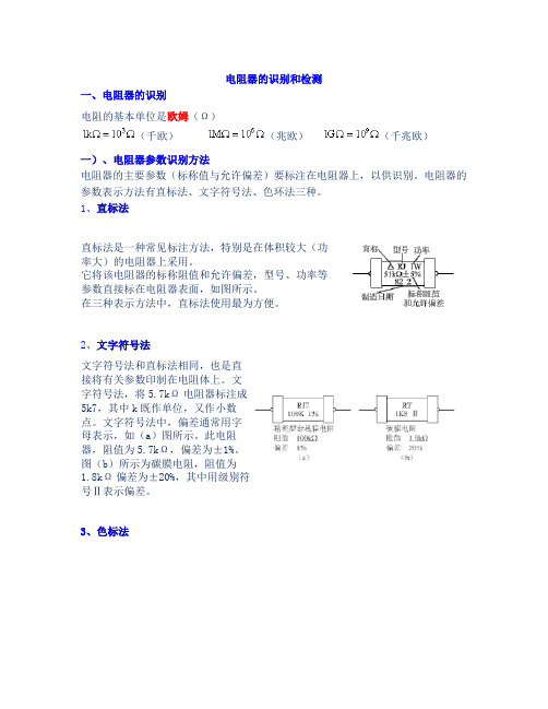 电阻的识别和检测