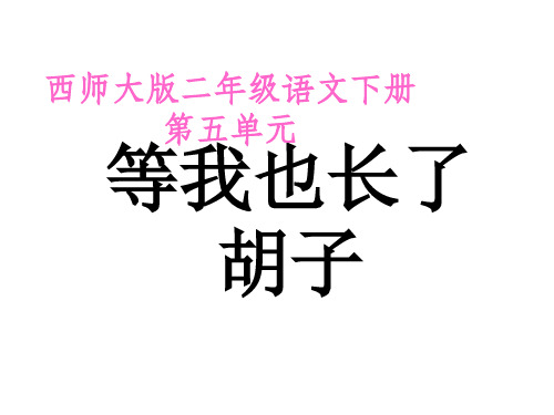 二年级下册等我也长了胡子PPT课件