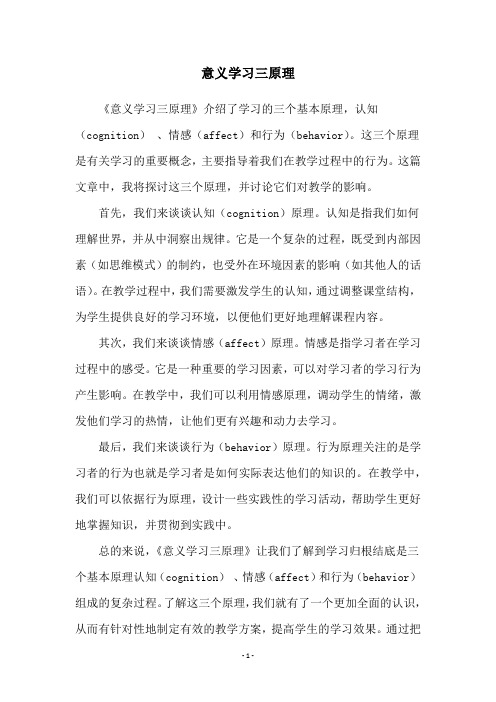 意义学习三原理