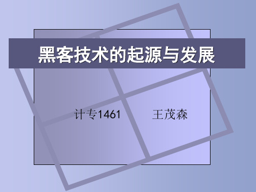 黑客技术的起源与发展