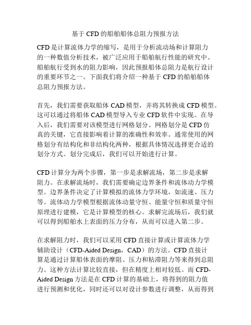 基于CFD的船舶船体总阻力预报方法