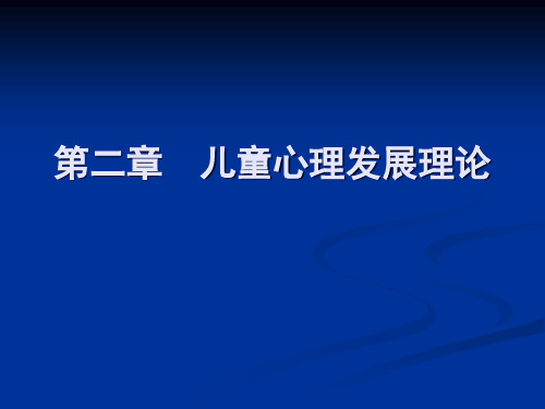 儿童心理发展理论课件