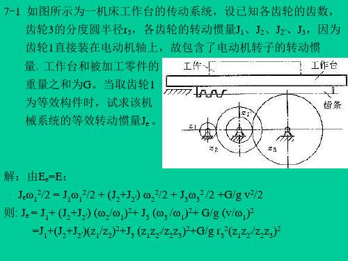 机械原理课后答案第七章作业