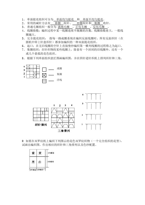 第二次针织作业 - 带答案版