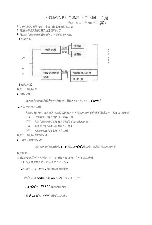 勾股定理全章复习和巩固(提高)知识讲解.docx