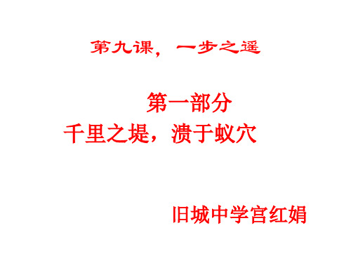 八年级政治一步之遥(中学课件201911)