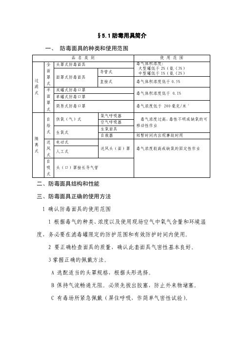 防毒面具的使用范围、方法[1]【可编辑】