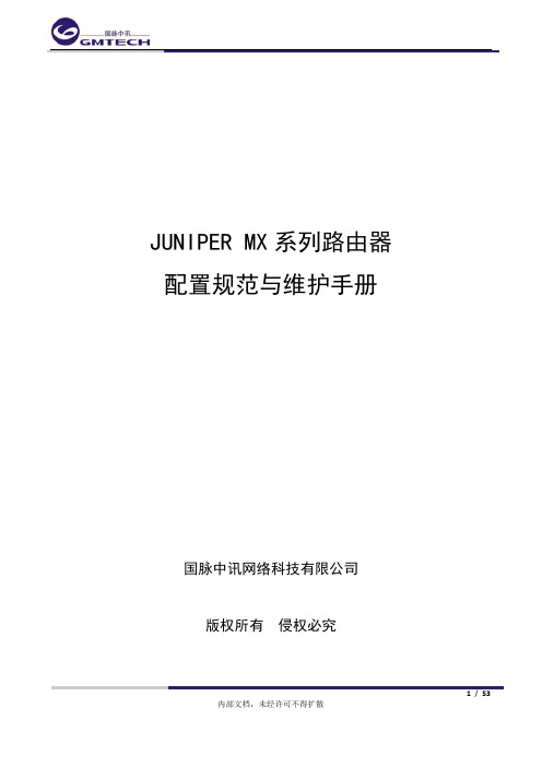 JUNIPER MX多业务路由器配置与维护手册