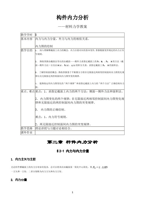 材料力学构件内力分析