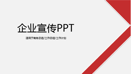 企业宣传工作总结工作计划PPT