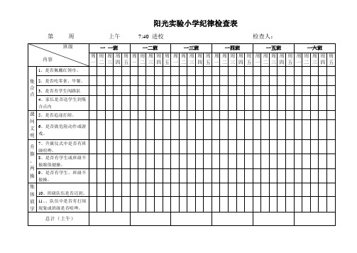 纪律检查上午