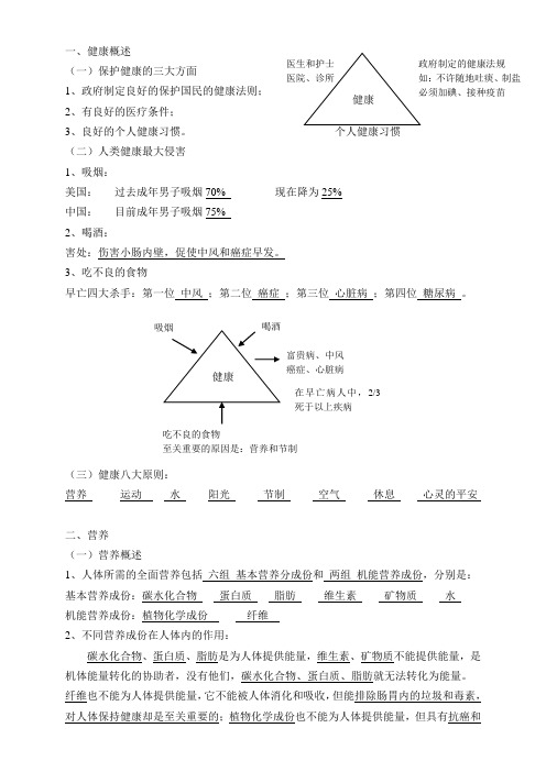 健康八大原则学习手册(营养)