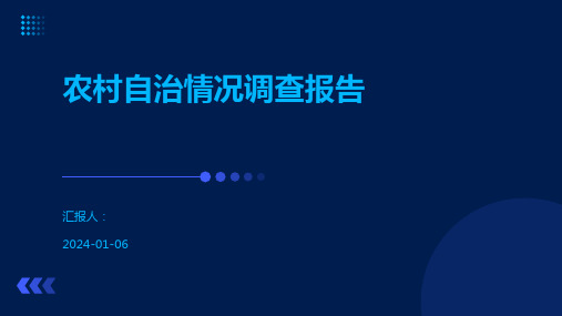 农村自治情况调查报告