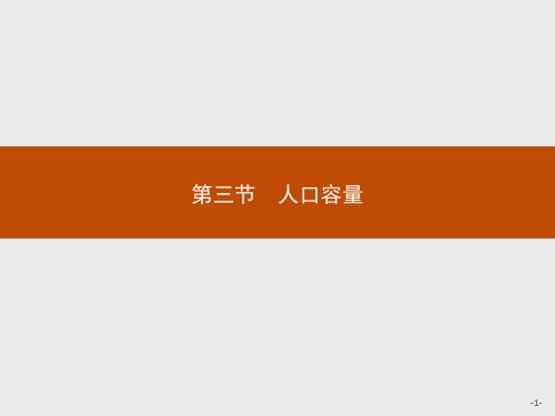 人教版新教材高中地理必修第二册：第一章 第三节 人口容量 教学课件