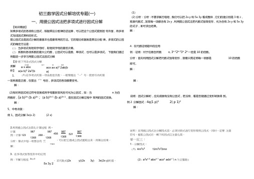 因式分解培优专题