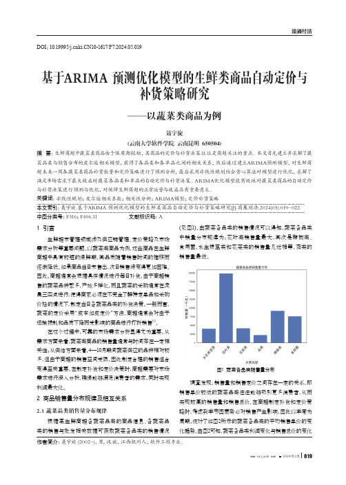 基于ARIMA_预测优化模型的生鲜类商品自动定价与补货策略研究