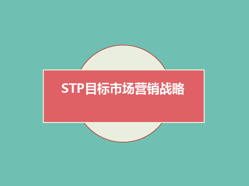 stp目标市场营销战略