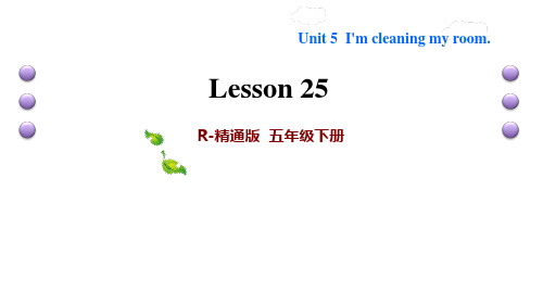 五年级下册英语Unit 5  I'm cleaning my room.Lesson 25人教精通版