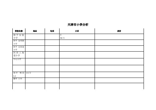 天津市小学分析