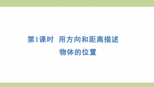 (新插图)人教版六年级上册数学 2-1 用方向和距离描述物体的位置 知识点梳理课件