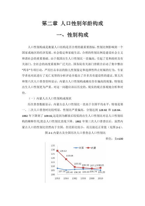 内蒙古人口的性别年龄构成