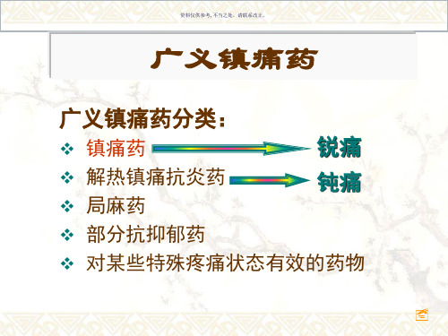 药理学镇痛药医学知识课件