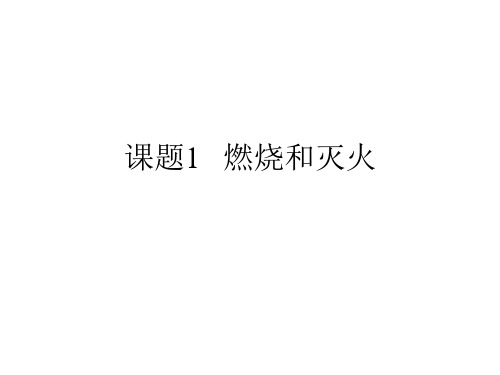 人教版化学九年级上册 7.1 燃烧和灭火 复习课件(共24张PPT)