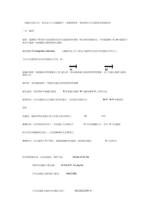 磁性材料A期末深刻复习-SWUST