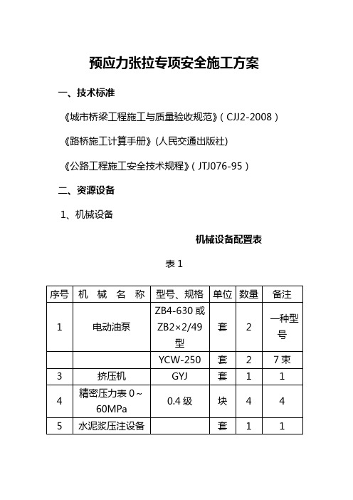 预应力张拉安全专项施工方案